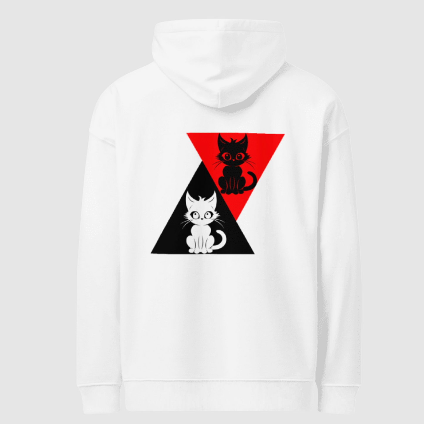 Moletom com capuz Cinza e Branco