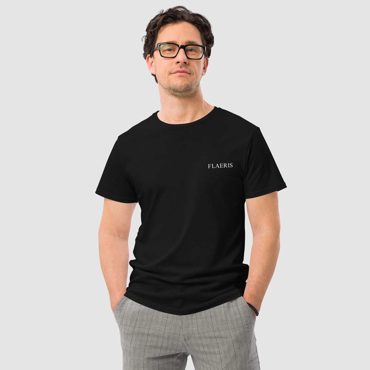 camiseta 2 cores - impressão frente e verso - quadro Flaeris