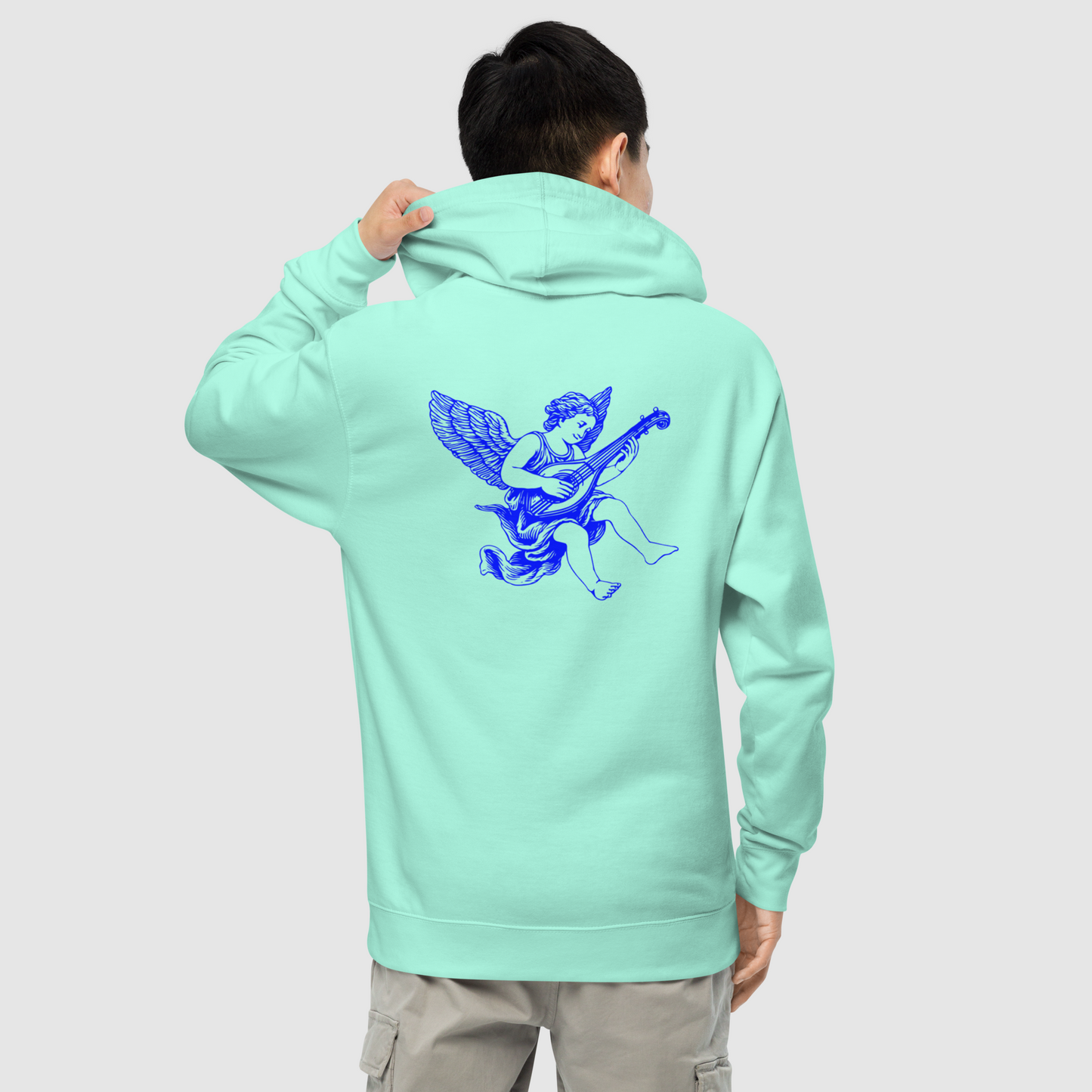 Moletom com capuz - Anjo azul impresso