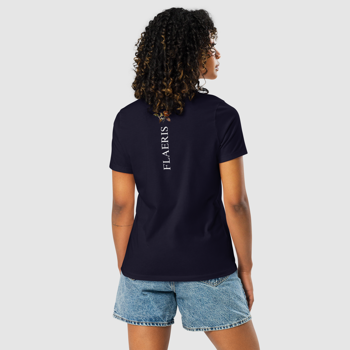 Women's Loose T-Shirt - stitching on the front and printing on the back