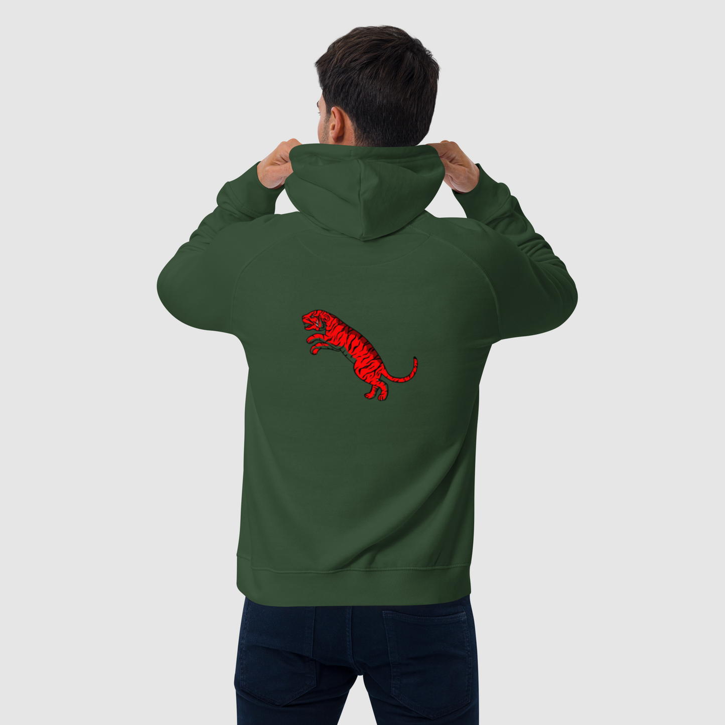 moletom 3 cores impressão -  o Tigre vermelho