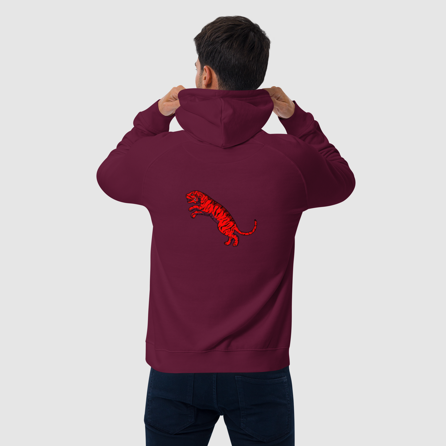 moletom 3 cores impressão -  o Tigre vermelho